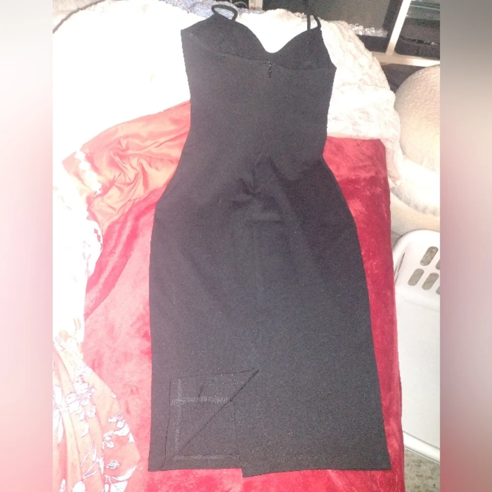 Lulu's Black Bodycon Midi Dress - Picture 4 of 5